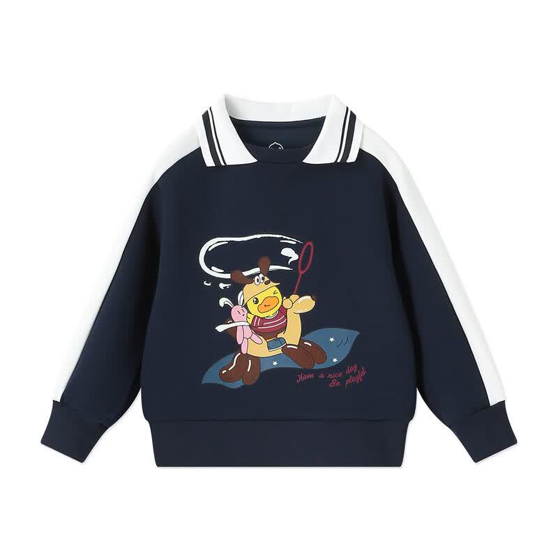 B.Duck Kids' College Style Pullover Sweatshirt