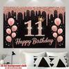 2D flat banner, 2D flat banner, 1 piece, background decoration for 11th birthday party, background photo prop, yzb