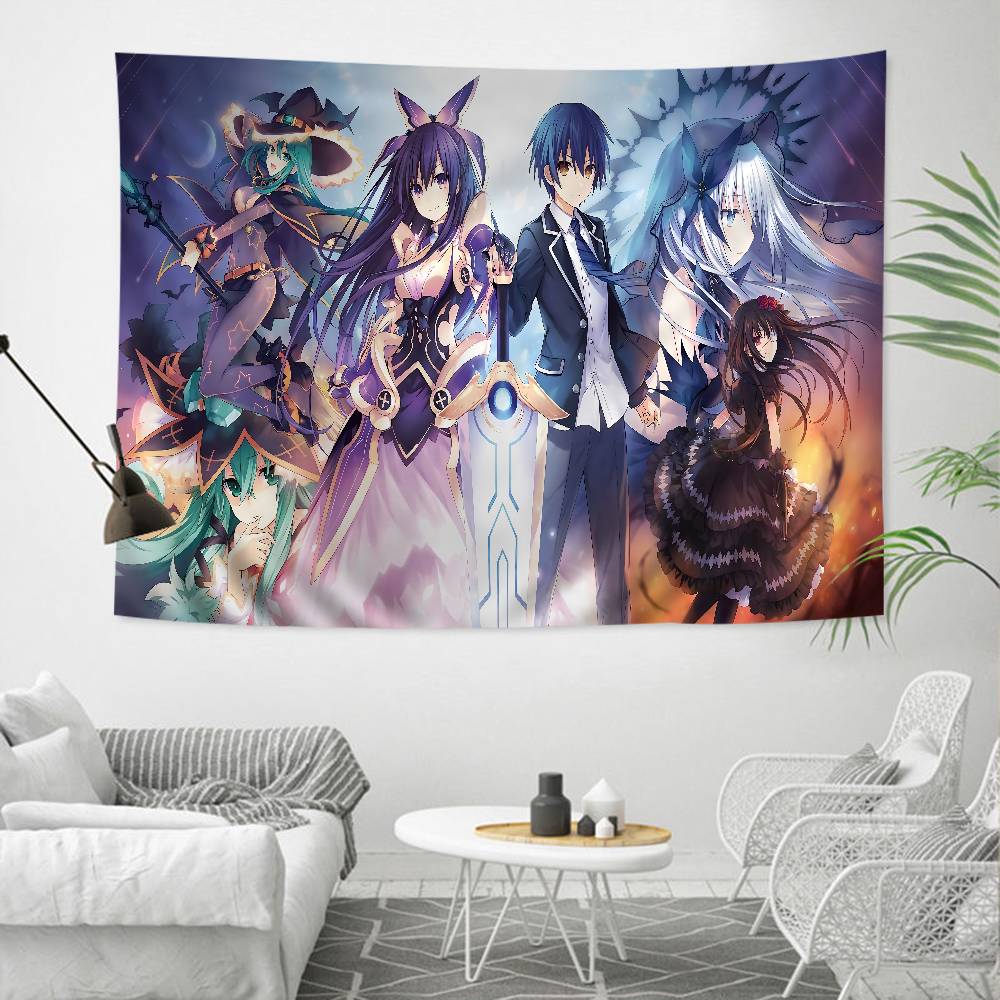 Date A Live DIY Wall Tapestry Art Science Fiction Room Home Decor Wall Art Decor