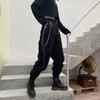 Koreanische Version Ins Vielseitige High-Waist Hip-Hop Schwarze Hosen Locker und Dünn Leggings Trendige Frühjahrs- und Herbst-Overalls für Damen