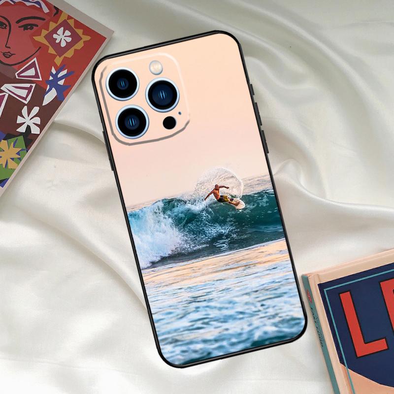 Surf Surfing Wave Phone Case For iPhone 15 14 12 11 13 16 17 Pro Max 15 16 Plus 13 Mini 16e 17 Air Funda Cover