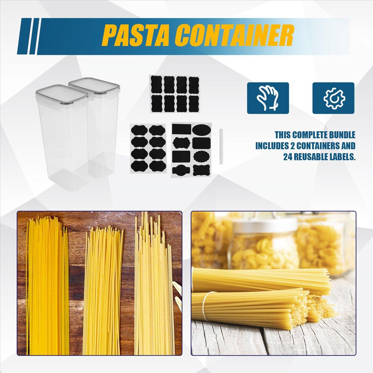 

BHBL Airtight Tall Food Storage Container Set, 2Pcs 2.8L Spaghetti Containers for Pantry Organization and Storage China Mainland