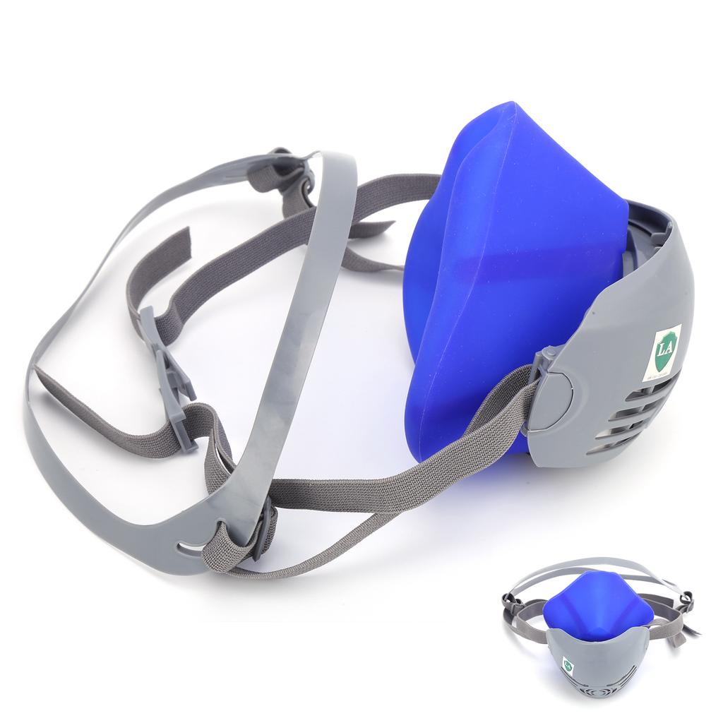 Halvansiktsmask Återanvändbar Bekväm Partikelskyddad Dammavvisande Silikongel för Människoskydd