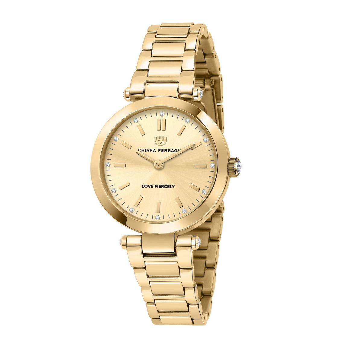Super Merchant Herren Gold Uhr Chiara Ferragni R1953103504. Quarz, Farbe Kobieta.