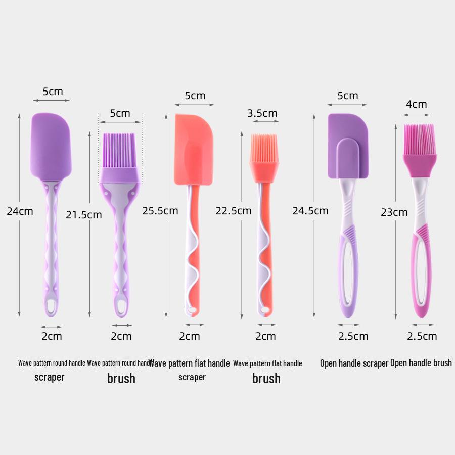 Pişirme ve Karıştırma için Yeni Çift Renkli Silikon Kazıyıcı Spatula