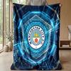 Couverture sur le thème de Manchester City Couverture douce en flanelle Couverture jetée pelucheuse Couverture douillette pour canapé et lit pour la décoration de la maison