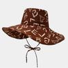 Spring And Summer Polyester Print Bucket Hat Fisherman Hat Outdoor Travel Sun Cap For Men And Women 163