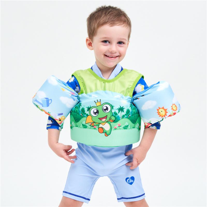 Cartoon Kids' Life Jacket & Flotation Suit with Arm Foam