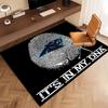1pc Carolina Panthers Print Area Rug - Soft, Washable Non-Slip Indoor Mat, Living Room, Home Office Decorative Rug,Office Decorative