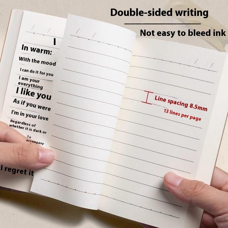 A6 Pocket Notebook 128 Sheets (256 Pages) Lined Blank/Grid Pages Thickened Kraft Paper Cover Compact Notepad