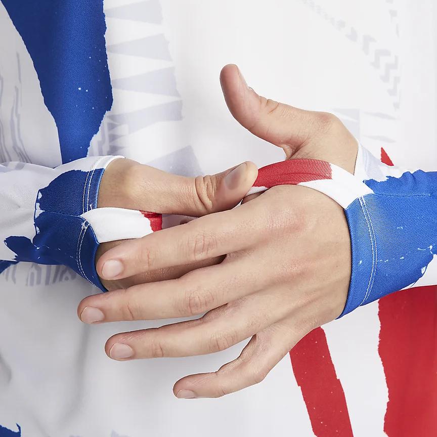 Nike France National Team Football Training Sweatshirt With Contrast Long Sleeves And Crew Neck Men Tops Multiple DM9533-100