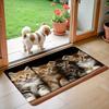 1Pcs Anti Fatigue Kitchen Rugs Cat print Waterproof Non-Slip Thick Cushioned Kitchen Mat Heavy Duty Comfort Standing Mat for Kitchen