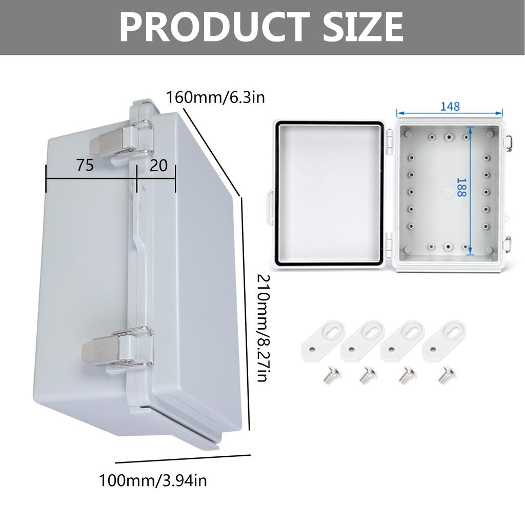 Waterproof Outdoor Electrical Box Convenient Accessible Outdoor Enclosure Weatherproof Dustproof Cover Simple Install