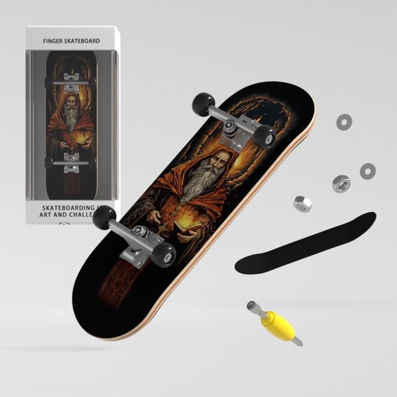 Fingerboard Skate Toy With Maple Wood Deck For Diy Stunt Performers