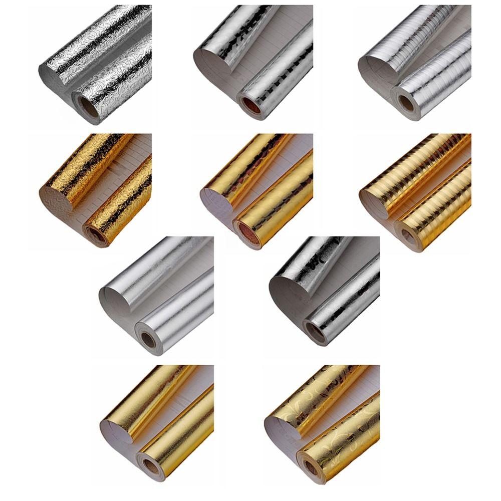 40CMx10M Kitchen Oil-proof Sticker PVC Cabinet Wallpaper Furniture Refurbishment