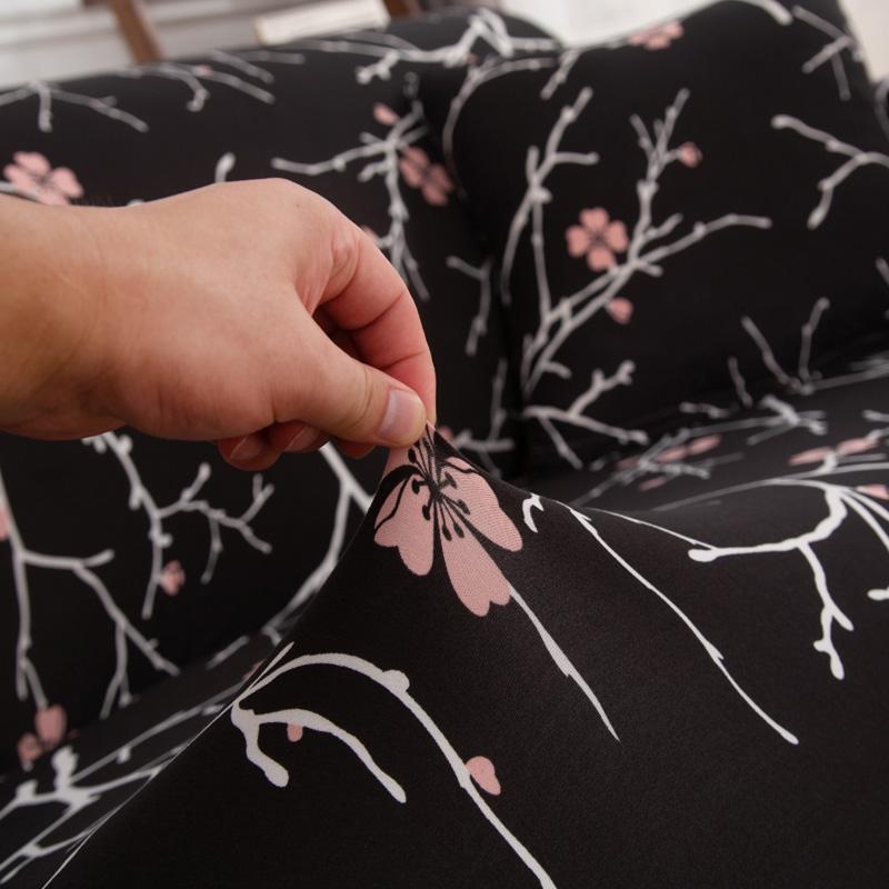 Narzuta na sofę z nadrukiem do salonu w kształcie litery L szezlong narzuta na sofę Home Decor 1/2/3/4 siedzenia zdejmowane