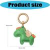 Leather Keychain With Horse Charm For Bringing Wealth And Luck Handmade Keyring Charm for Travel and Work