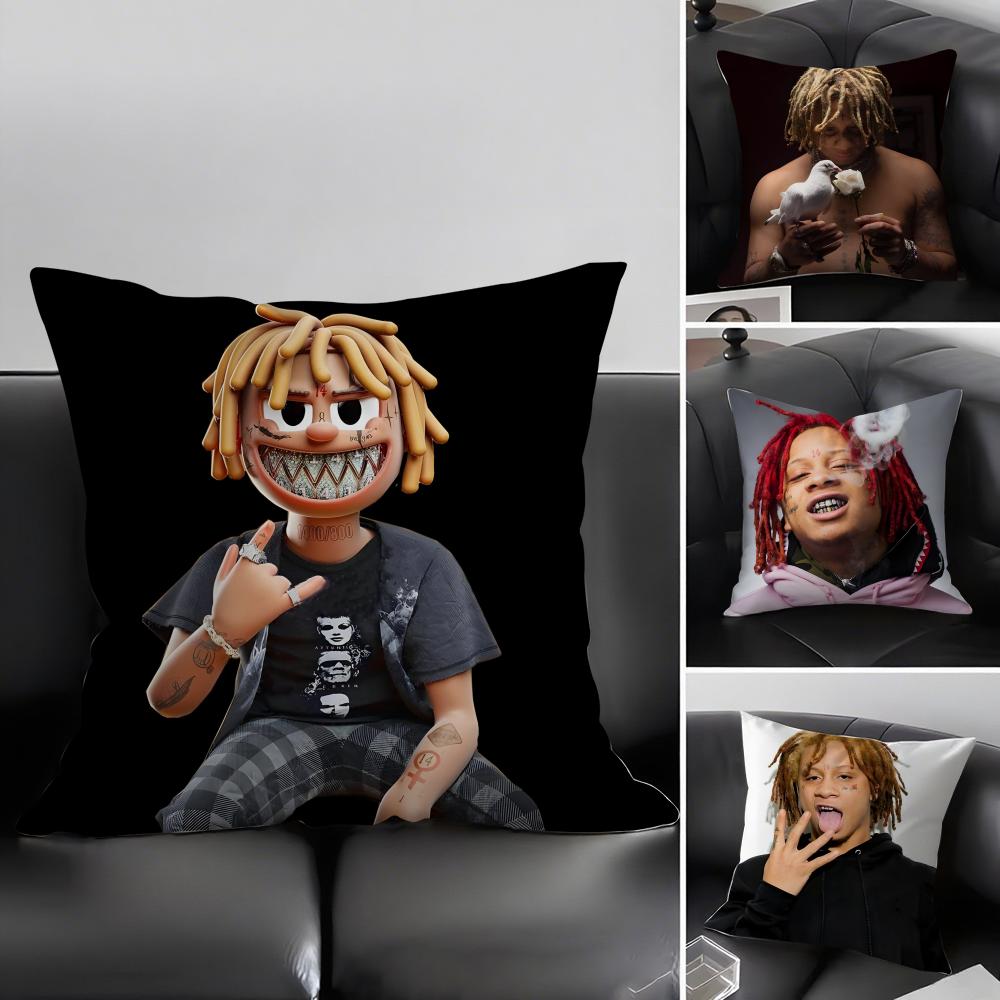 TTrippie RRedd Rapper Cushion Cover Pillowcase Ultra Soft Skin Friendly Fabric Cloud Like Comfort Concealed Zipper