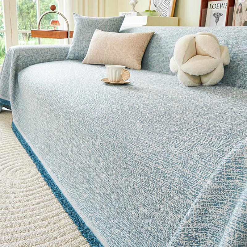 High-End Solid Thick All-Inclusive Sofa Towel Luxury Soft Skin-Friendly Couch Slipcover Dustproof Furniture Protector for Home