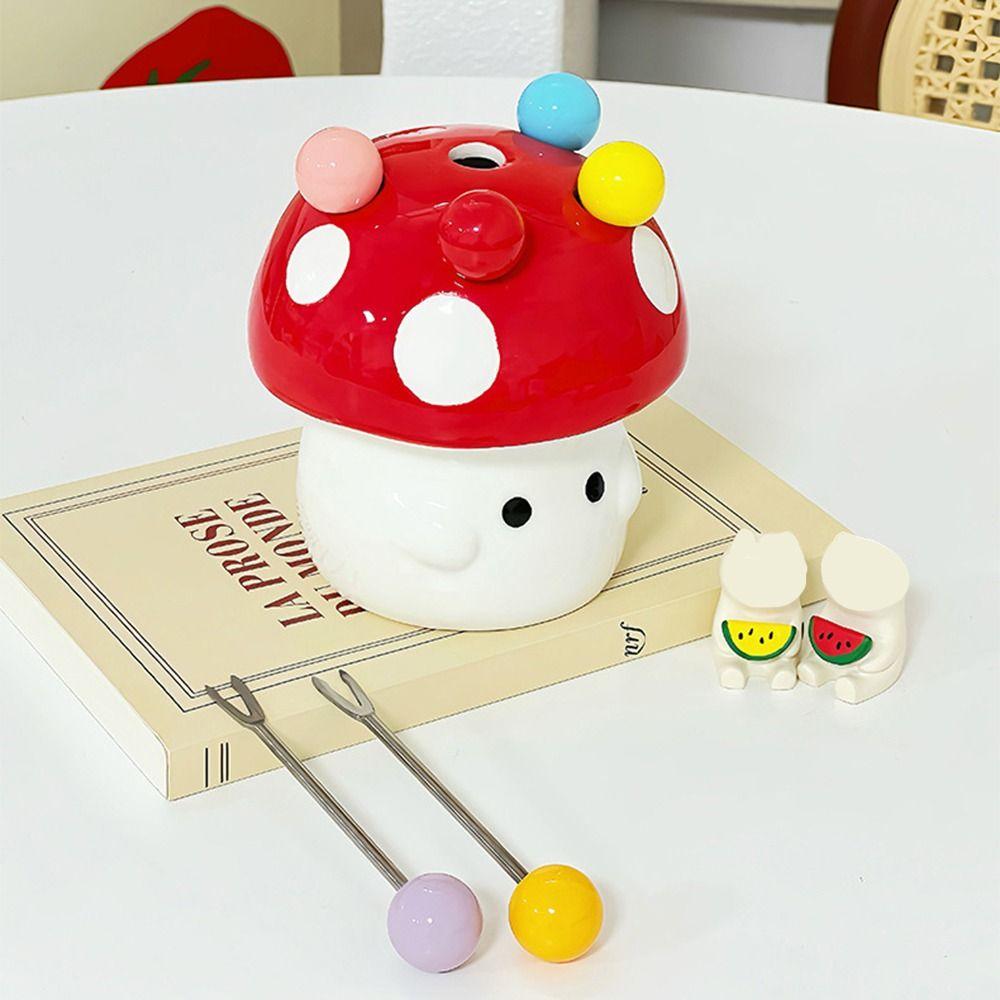 Anti-scald Mushroom Fruit Fork Creative Mushroom Fruit Fork Set  Party Supplies