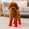 4pcs/set Fashion Adjustable Non-Slip Dog Shoes Wear-Resistant Comfortable Waterproof Dog Boots Breathable Dog Foot Cover Hiking