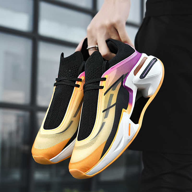 Fashion Thick Bottom Round Foot Fuchsia Boots For Jogging Men's High Top Shoes Sneakers Sports Aestthic New Fast Pro Hand Made