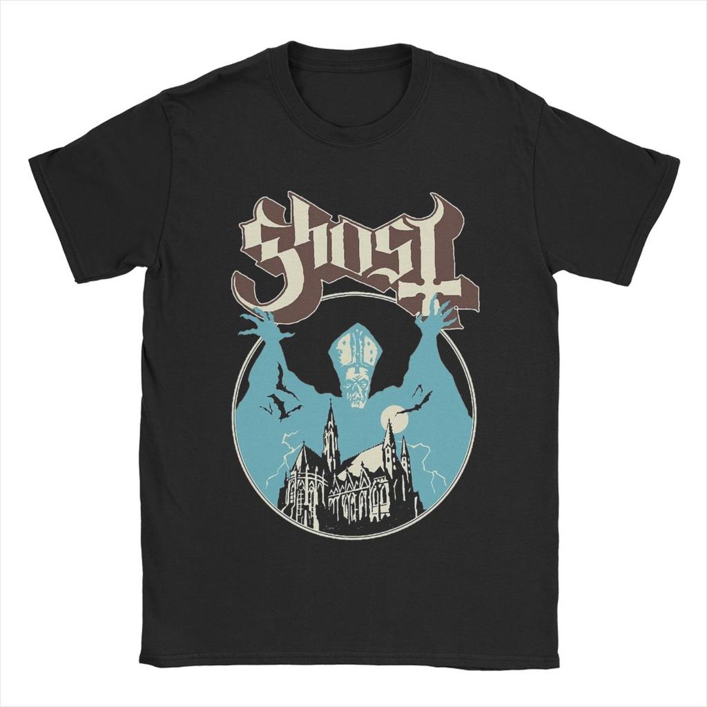 Humorous Ghost Band T-Shirt for Men O Neck 100% Cotton T Shirts Short Sleeve Tee Shirt Gift Idea Tops