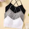 Reggiseno Sportivo Donna con Spalline Incrociate Reggiseno Sportivo Top Corto Yoga per Ombelico Top a Tubo Palestra Fitness Traspirante Bellezza Sexy Reggiseno Schiena
