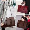 Women's Crocodile Pattern Handbag Luxury Vintage Large Capacity Tote Bag Leather Business Shoulder Bag For Female