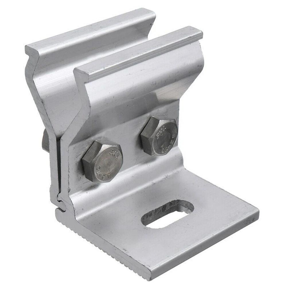 Mounting Bracket Solar Panel Stainless Steel Anodizing Fixing Clamp Mounting Bracket Sliver And Boat For Roof Clear Mill Finish