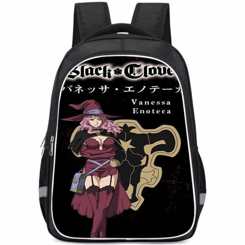 Černý čtyřlístek Velkokapacitní lehký školní batoh pro děti chlapce a dívky Oxfordová látka