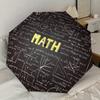 1PC Mathematics Pattern Small Travel Automatic Folding Umbrella, Compact Windproof Umbrella, Automatic Open/Close ,Gift-091529
