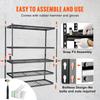 Storage Shelving Unit, 5-Tier Adjustable, 2000 Lbs Capacity, Heavy Duty Garage Shelves Metal Organizer Wire Rack, Black, 60" L X 24" W X 78" H for