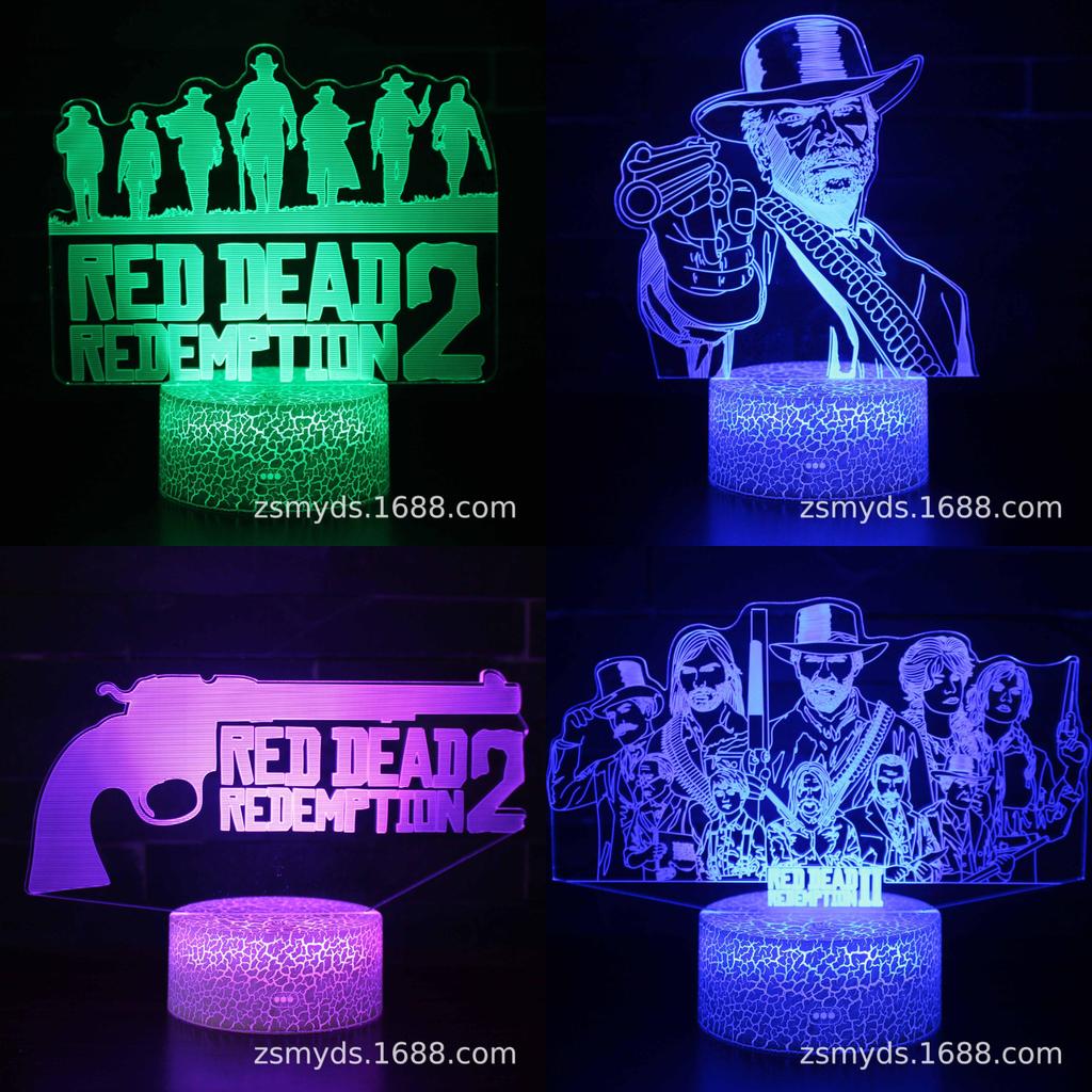 Creative 3d Colorful Touch Led Night Light For Wild West Game Series Perfect Gift