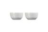 Le Creuset 330ml Set of White Perfect for Bridal and and and Japanese Bowls, 2, Lustre, Weddings, Anniversaries, Gifts, Celebrations. Heat-