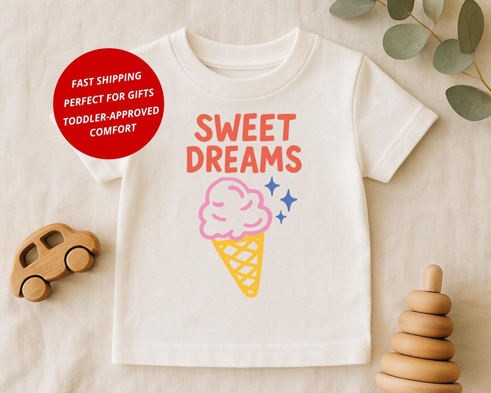 Sweet Dreams Ice Cream Toddler Shirt: Playful Foodie Tee 150