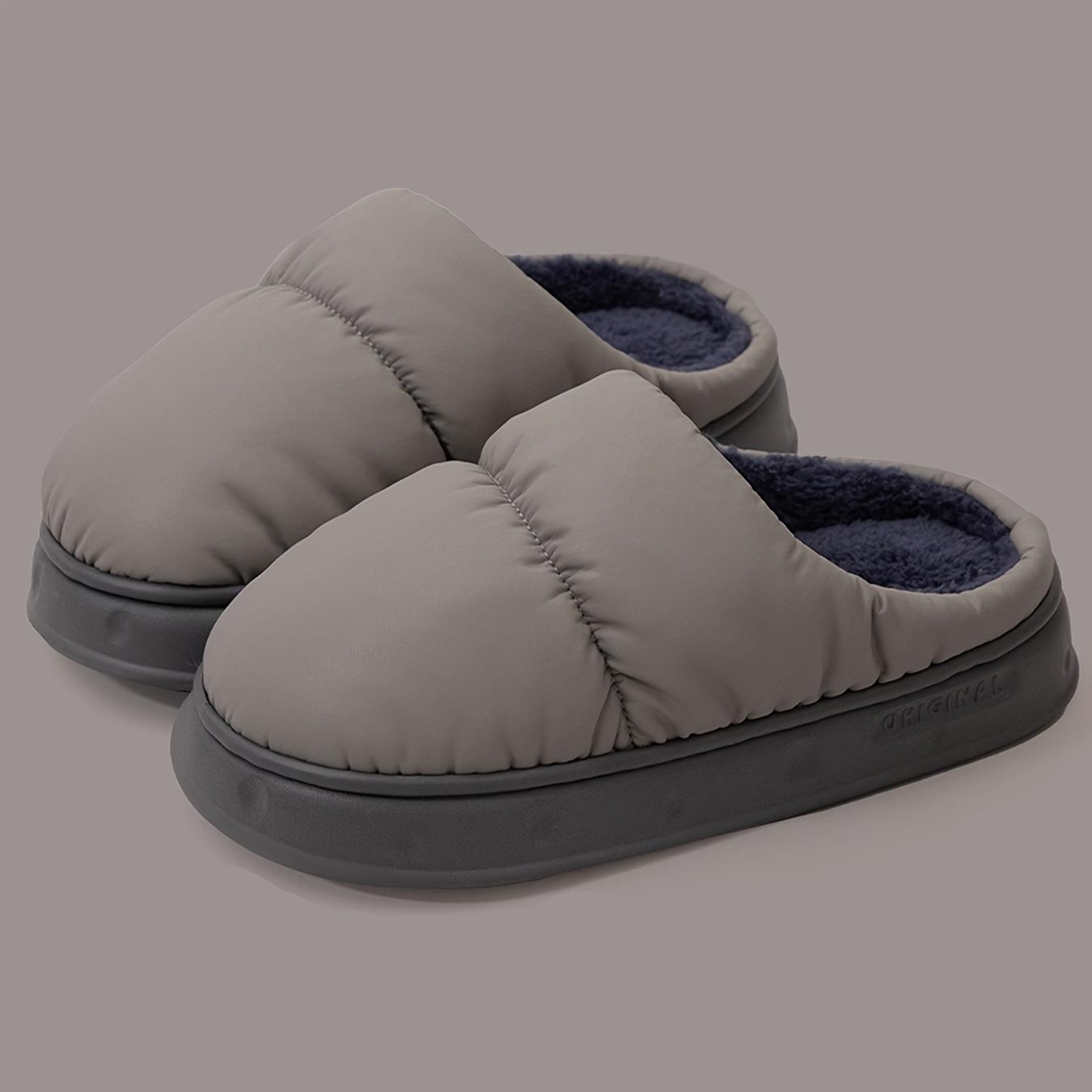 

Легкие Дышащие Мужские Модные Однотонные Домашние Тапочки, Мягкие Теплые Удобные Шлепанцы с Подкладкой из Пушка для Осени и Зимы 44-45