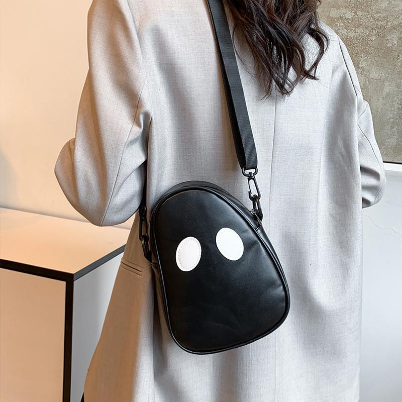 New Fashion Funny Personalized Shoulder Bag Funny Cute Devil Ghost Color Splicing Women Couple Crossbody Bag