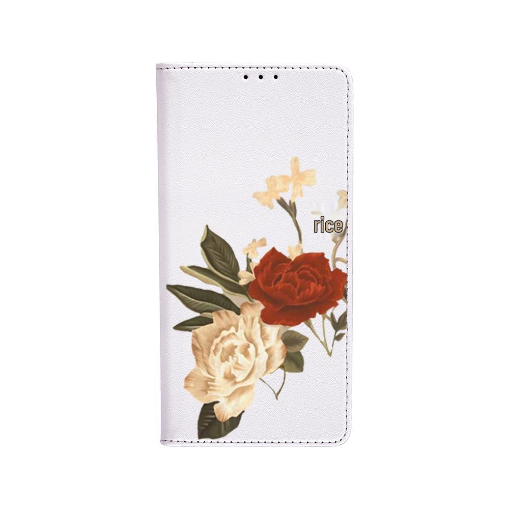 Itel City 100 Flip Phone Leather Case with Creative Floral Design