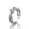 European-American Geometric Open Intertwined Ring for Women - Cool, Stylish Finger Accessory