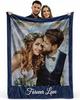 1pc Custom Flannel Blanket, Your Photo Desigin for Anniversary Mom Dad Sis Bro Lover, Valentine's Day Christmas New Year Gift