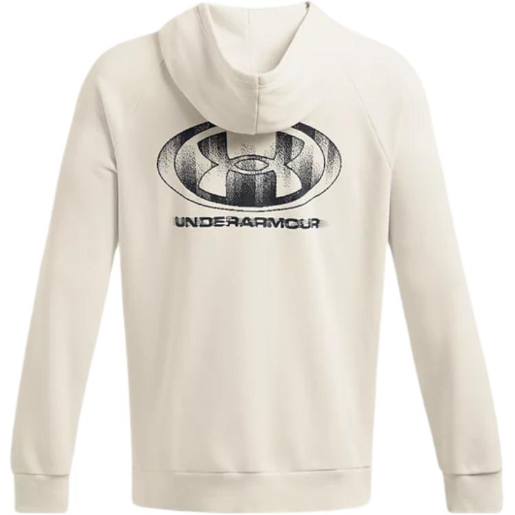 Under Armour Rival Loose Fit Hooded Sweatshirt Men Sweatshirts Peak-White Black 1389428-110