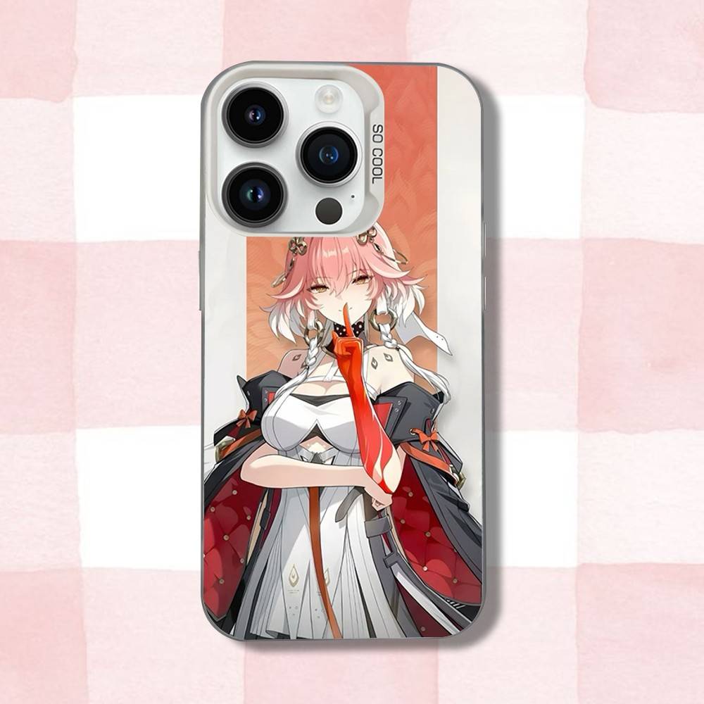 

W-Wuthering Waves Changlis Phone Case For iPhone 16,15,14,13,12,11,Pro,XS,Max,Plus,Mini,SE White Candy Matte Shockproof Cover iPhone14pro