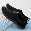 Breathable Light Women Shoes New Casual Men's Breathable Slip-On Walking Sneakers for Outdoor Black Mesh Fabric Rubber Sole