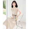 Fleeting Years Elegant V-Neck Midi Dress