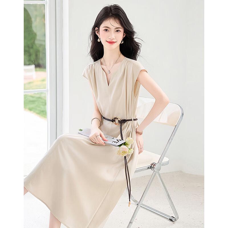 Fleeting Years Elegant V-Neck Midi Dress
