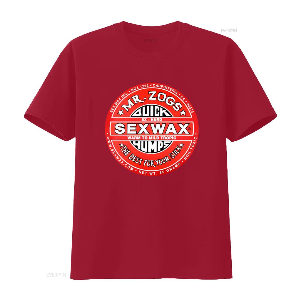 T-shirt da Surf Mr Zogs Sexwax da Uomo Taglia Media Nera 100% Cotone Quick 5X Hard Calda a Leggermente Calda Design Tropic Humps vintage