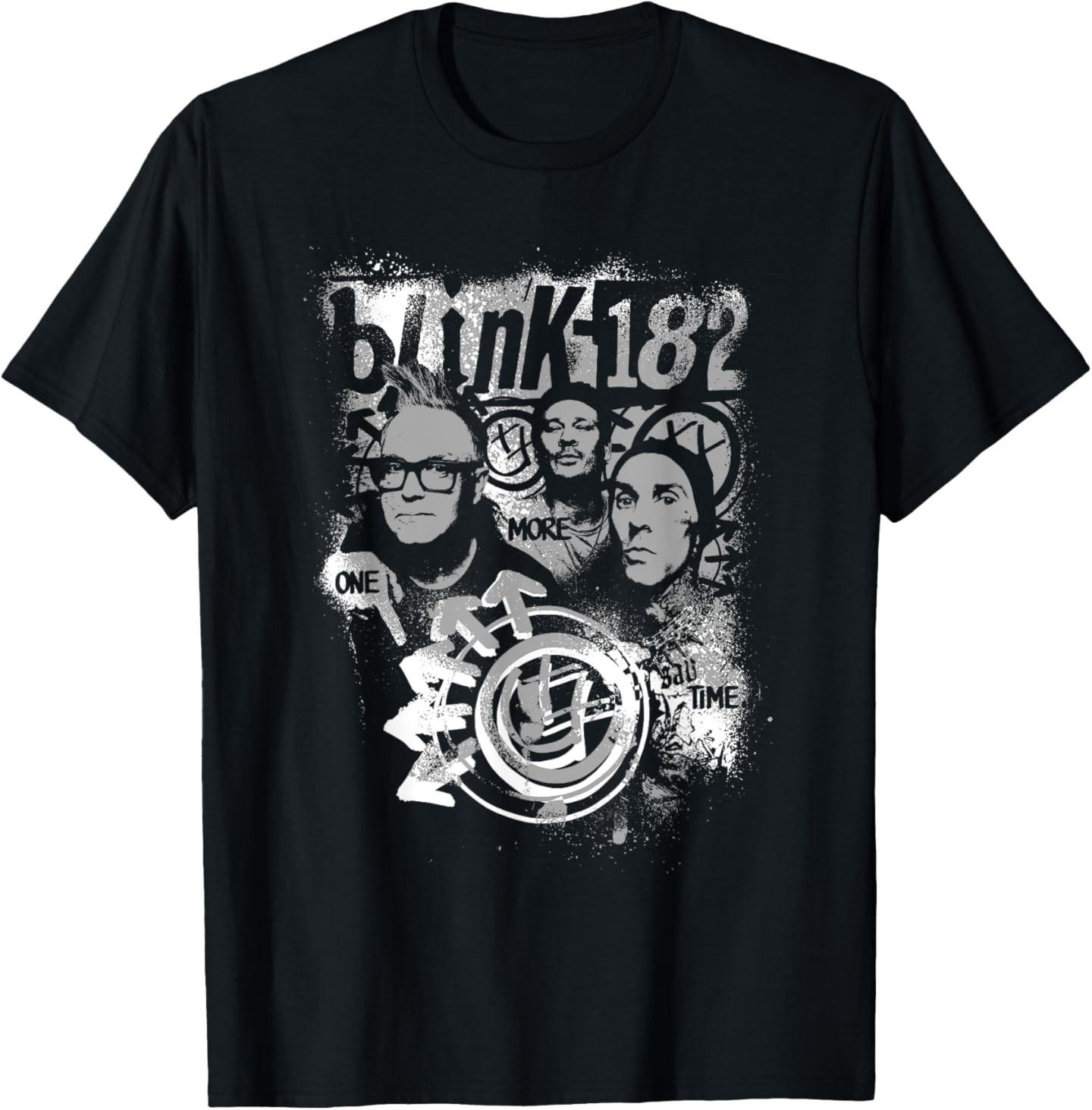 Official Blink-182 One More Time Portrait T-Shirt Mens Womens Tees Top 2XL