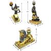 Vintage Egyptian Goddess Figurine Candle Holder Candlestick Home Desktop Decor