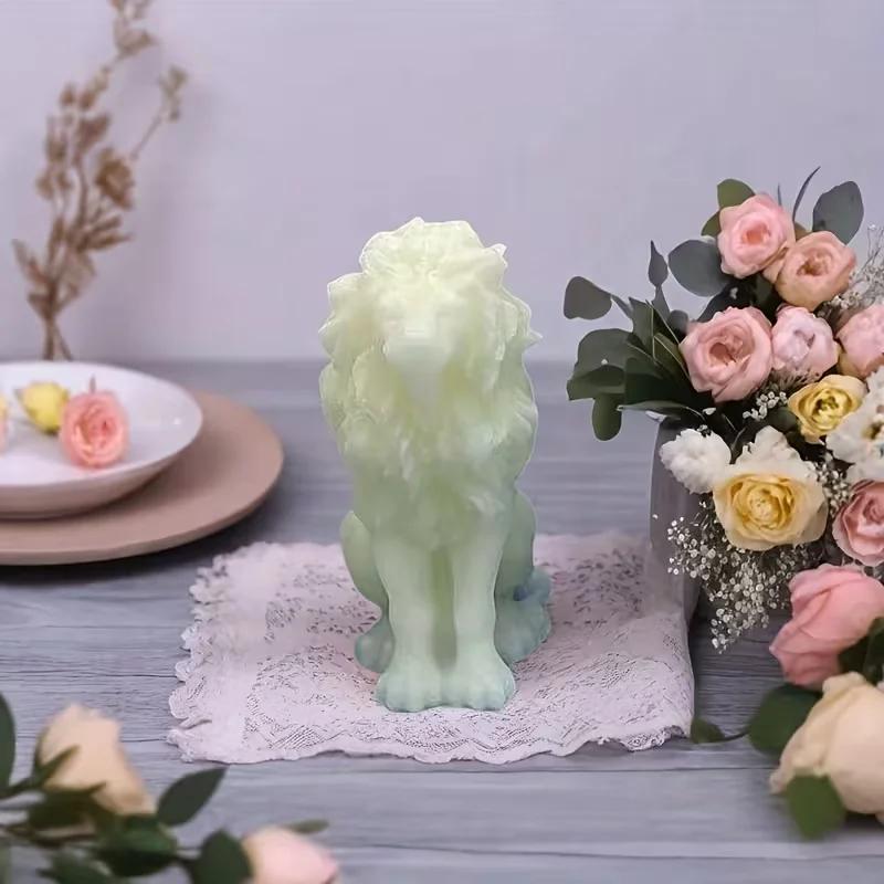 2026 Latest Models Lion King Silicone Mold 3D Sitting Lion Animal for DIY Candle Soap Resin Chocolate Ice Cube Baking Craft Tool